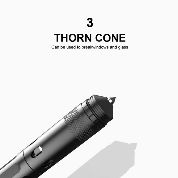 Multifunctional Self Defense Tactical Pen Defense Flashlight Aluminum Screwdrive - Picture 8 of 16